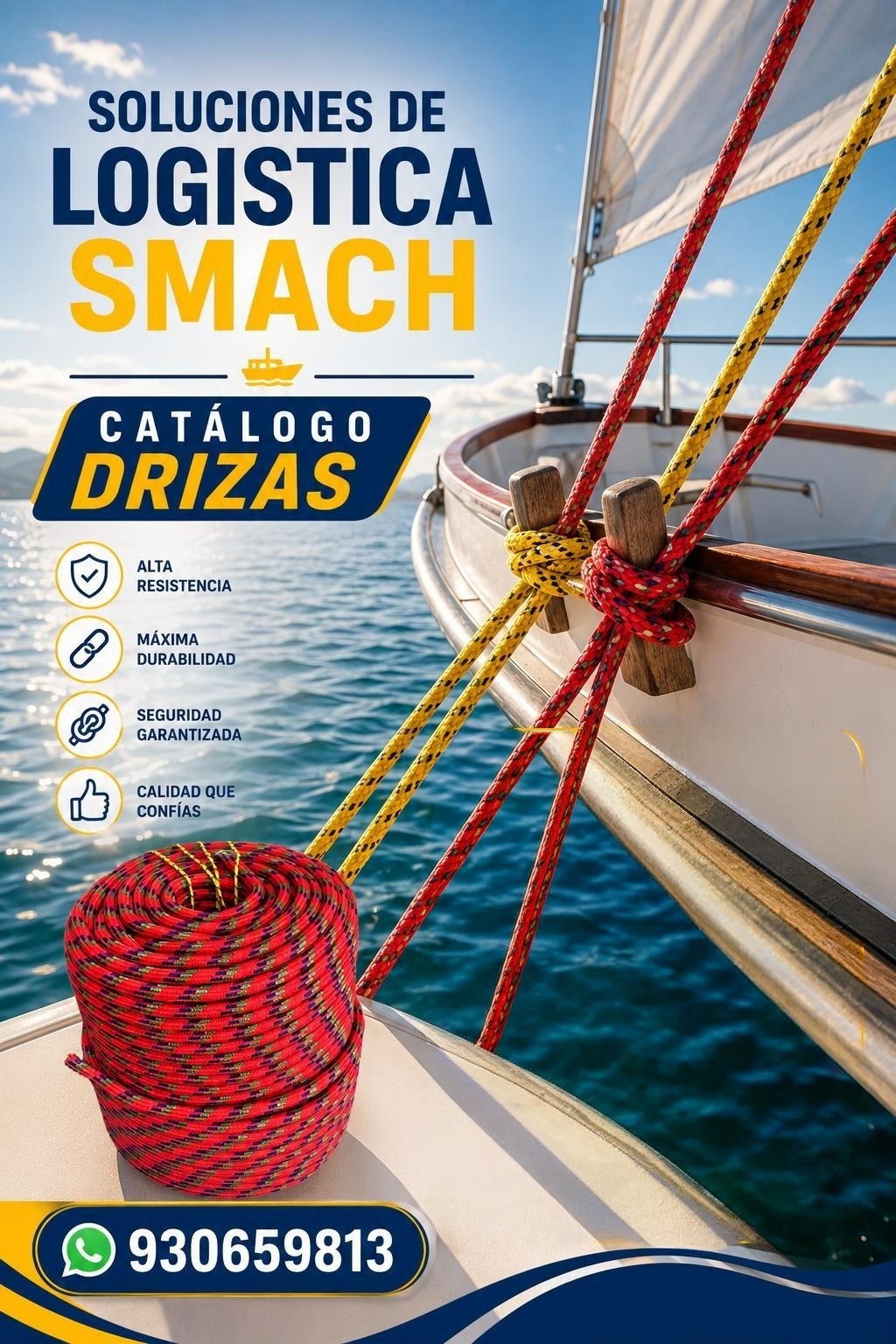 Drizas y sogas Soluciones de Logística Smachs en embarcación