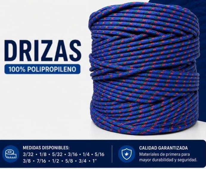 Drizas trenzadas 100% polipropileno